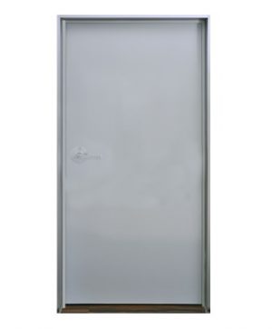 Puerta metálica galvanizada 4' 0" x 7' 0" /Resistente al fuego por 180 min /Preparación para cerradura cilíndrica y refuerzo para cierrapuertas