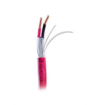 Bobina de alambre de 305 metros de 2 conductores calibre 16 de color rojo para aplicaciones de sistemas de detección de incendio y sistemas de evacuación.