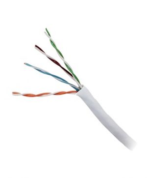 Bobina de cable de 305 metros, UTP Cat5e,de color blanco, UL, CM, probado a 350 Mhz, para aplicaciones de CCTV / redes de datos/ IP megapixel / control RS485