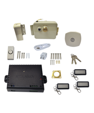 Kit Cerradura Eléctrica 321DC Izquierda y Hub para Apertura a través de Smartphone en cualquier parte del mundo