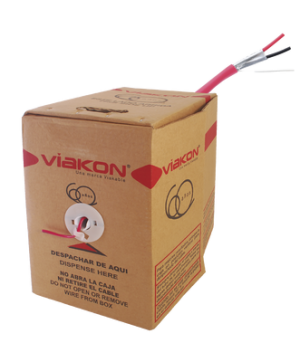 Cable Calibre 16 FPLR Incendio, 2 Conductores, 305 metros de Alambre, Hecho en México