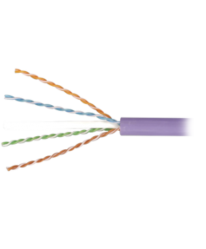 Bobina de Cable F/UTP de 4 pares, ZMAX, Cat6A, Soporte de Aplicaciones 10GBase-T, LS0H (Libre de Gases Toxicos), Color Violeta, 305m