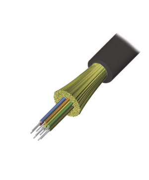 Cable de Fibra Óptica de 6 hilos, Interior/Exterior, Tight Buffer, No Conductiva (Dieléctrica), Riser, Multimodo OM3 50/125 optimizada, 1 Metro