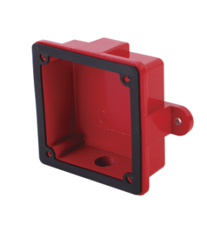 Caja Cuadrada 4" X 4" Para Instalaciones de Equipo Detector de Incendios, exterior o interior