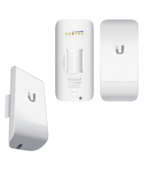 NanoStation airMAX locoM2 CPE, hasta 150 Mbps, frecuencia 2 GHz (2412-2462 MHz) con antena integrada de 8 dBi