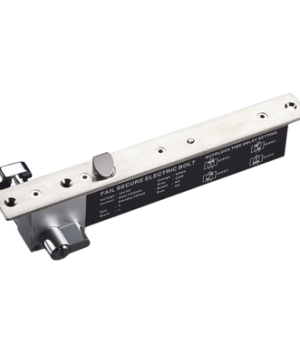 Cerradura eléctrica de Perno / Cerrada en caso de falla (Fail Secure)/ Apertura con Llave en caso de emergencia.