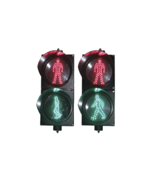 Semaforo peatonal con indicador alto/siga dinámico