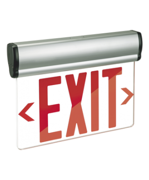 Señal de salida luminosa, doble cara, color rojo