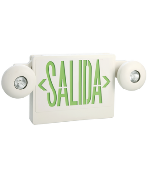 Combo de Letrero LED de SALIDA con Luz de Emergencia , compacto con Batería de Respaldo Incluida
