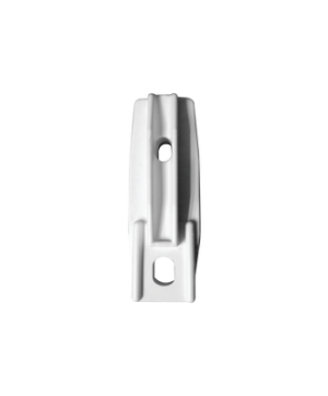 Aislador de paso o esquina con abrazadera incluida de 33-38mm para uso en tubería de malla ciclónica.