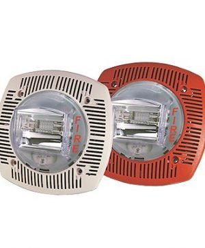 Bocina con estrobo para pared color BLANCO