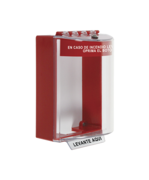 Cubierta Universal Transparente con Espaciador, Texto de Incendio en Español