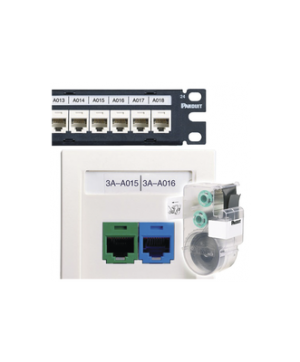 Casete de etiquetas adhesivas, para Patch Panel, Face Plate o Cajas Superficiales, identificación para 4 puertos, 125 etiquetas