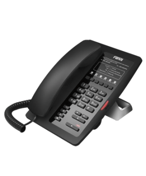 Teléfono IP Para Hotelería con 6 teclas programables para servicio rápido (Hotline), plantilla personalizable con PoE habilitado