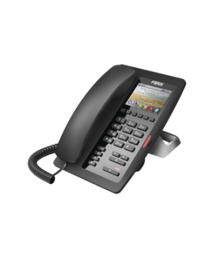 Teléfono Para Hotelería de alta gama con Pantalla LCD de 3.5 pulgadas A Color, 6 teclas programables para servicio rápido (Hotline) PoE habilitado