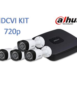 DAHUA HCVR4104CNS3KIT- DVR 4 CANALES TRIHIBRIDO 720P/ 4 CAMARAS METALICAS HFAW1000RM28S3/ 4 CABLES SIAMES 18 METROS/ FUENTE DE PODER