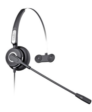 Diadema Con Tecnología AntiShock Para Teléfonos IP y Análogos Con Micrófono de Cancelación de Ruido y Cable Resistente a Jaloneos