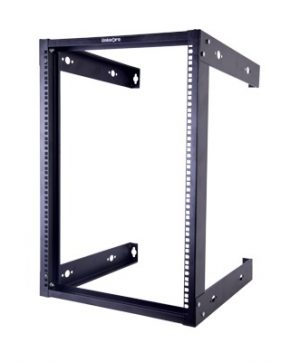 Rack Abierto de 19" para Montaje en Pared de 16 Unidades.