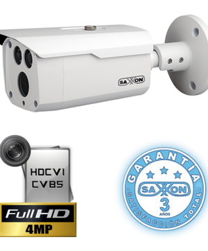 SAXXON PRO BF3640TM-CAMARA BULLET HDCVI 4 MEGAPIXELES/ IR 80M/CVBS/ LENTE 3.6MM/ WDR/ IP67/ BLC/HLC/ SMART IR/ AGC/ METALICA