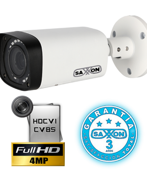 SAXXON PRO BVF3640ME-CAMARA BULLET HDCVI 4 MEGAPIXELES/CVBS/ LENTE 2.7MM A 12MM/ IR 30M/ DWDR/ IP67/ BLC/HLC/SMART IR/ METALICA