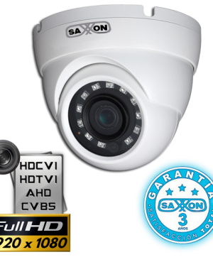 SAXXON PRO DF3620TM-CAMARA DOMO HDCVI 1080P/TVI/AHD/CVBS/ LENTE FIJO 3.6 MM/ IR 30M/ SMART IR/ IP67/ BLC/HLC/DWDR/AGC/ METALICA