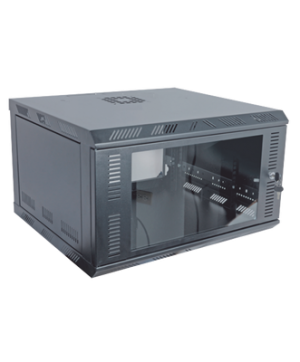 Gabinete para Montaje en Pared Cuerpo Fijo con Rack 19" de 6 Unidades