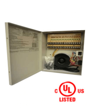 SAXXON PSU DFP24V10A18C- FUENTE DE DISTRIBUIDOR DE ENERGIA 24 V CA/ 10 AMPERES/ CON DISTRIBUIDOR PARA 18 CAMARAS